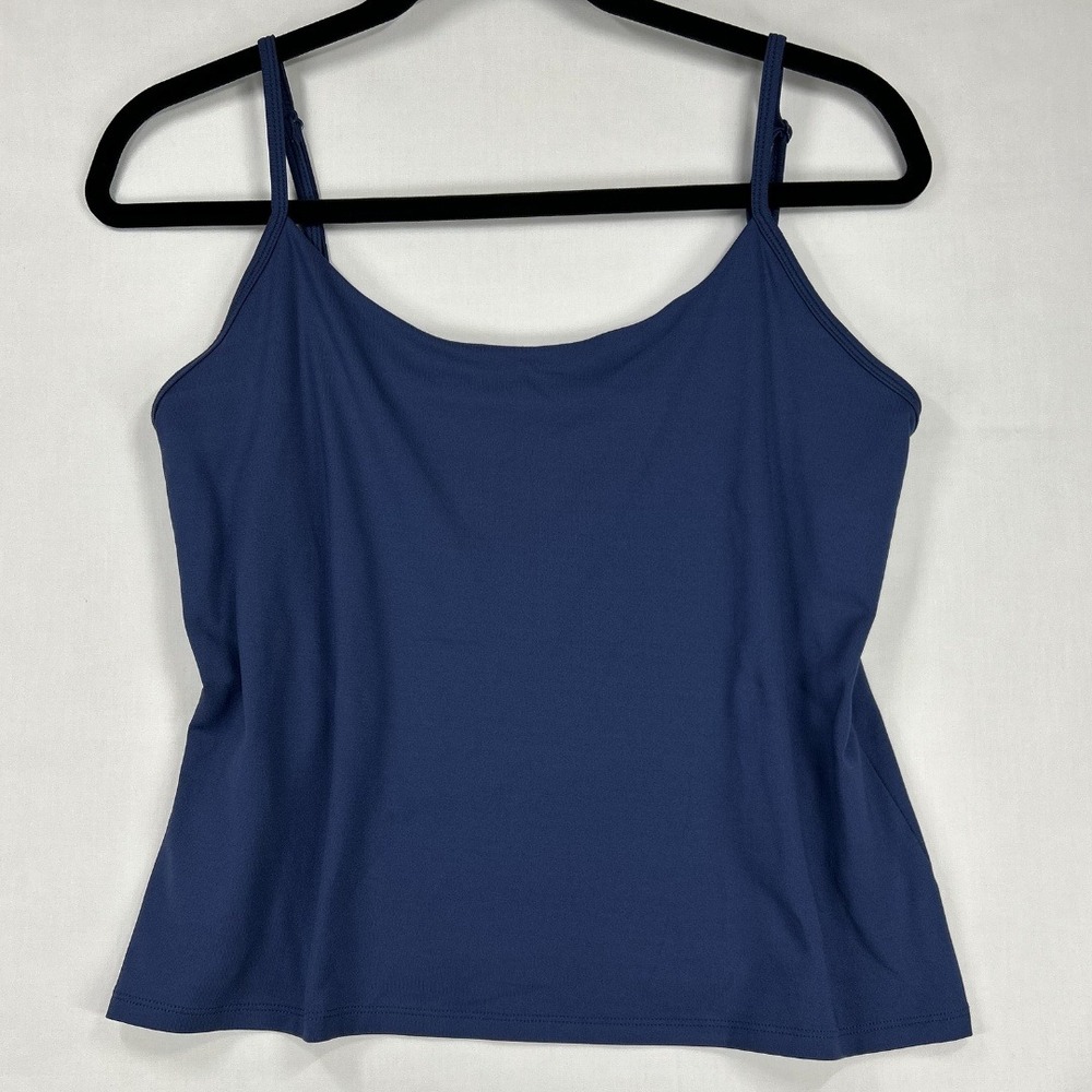 Vintage 2000S/ Y2K Woman'S Contour Tank Top Spaghetti Strap M/L Navy Blue